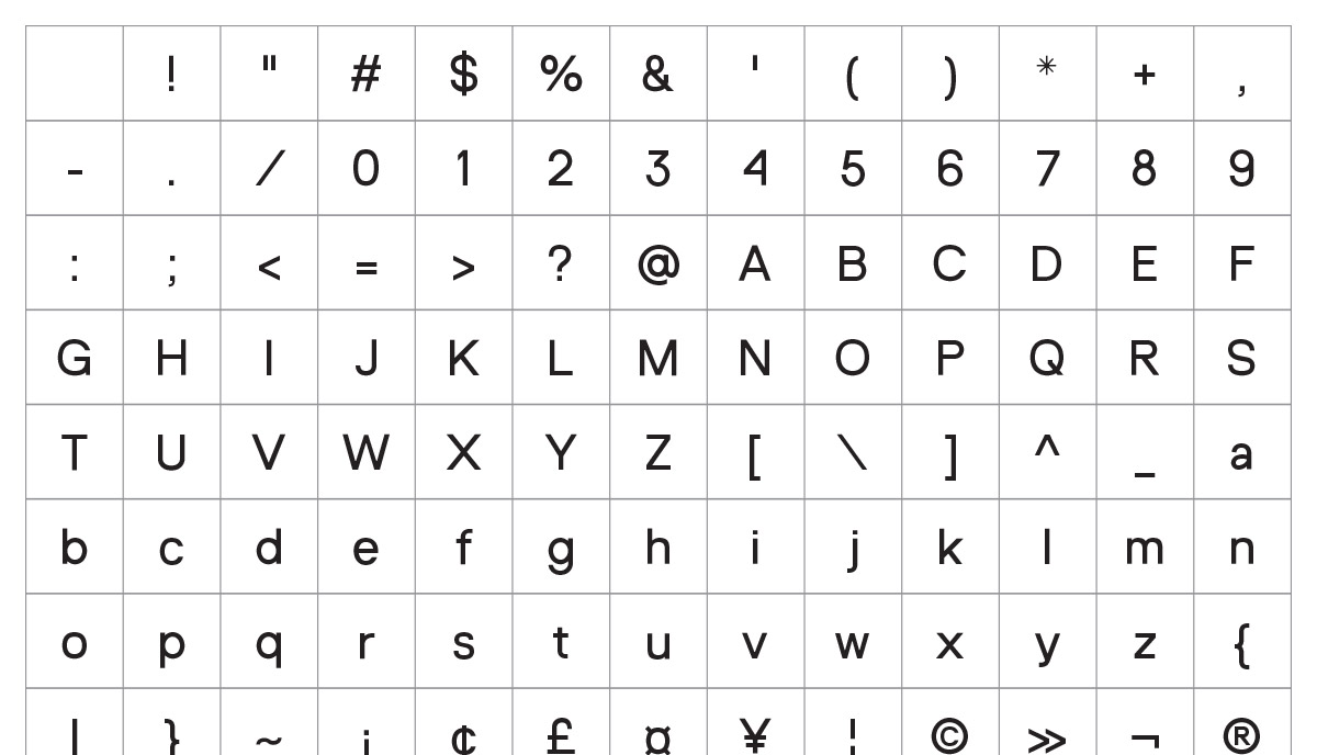 Camber sans serif font