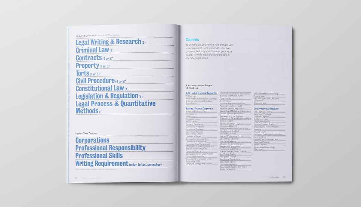 Fordham Viewbook Design