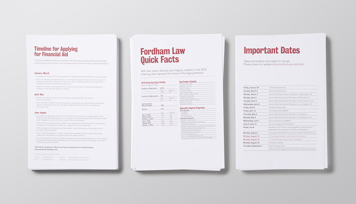 Fordham Pamphlet Design